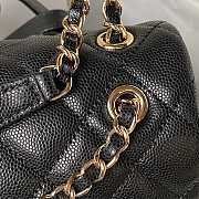 Chanel Backpack Caviar Gold Black 25x20x12cm - 5