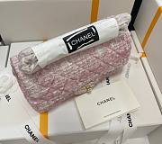 Chanel 22C Pink Tweed Flap Bag 20cm - 3