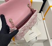 Chanel 22C Pink Tweed Flap Bag 20cm - 5