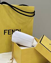 Fendi Nano First Charm White Nappa Leather 11.5x5.5x10cm - 5