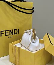 Fendi Nano First Charm White Nappa Leather 11.5x5.5x10cm - 4