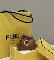 Fendi Nano First Charm Brown Nappa Leather 11.5x5.5x10cm - 1