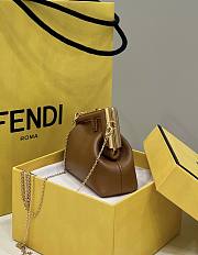 Fendi Nano First Charm Brown Nappa Leather 11.5x5.5x10cm - 3