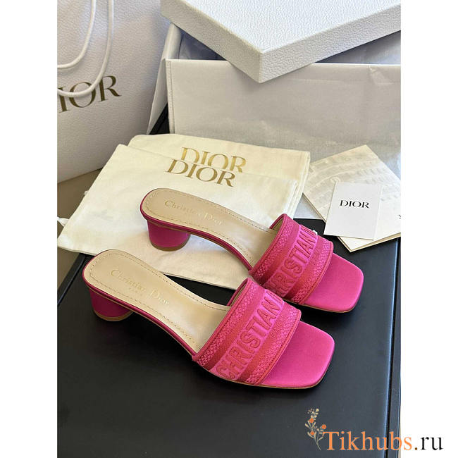 Dior Dway Heeled Slide Rani Pink 3.5cm - 1