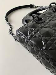 Dior Medium Lady D-Joy Bag Black Diamond Motif 26 x 13.5 x 5 cm  - 6