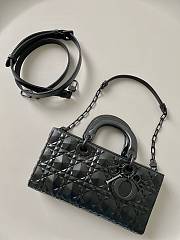 Dior Medium Lady D-Joy Bag Black Diamond Motif 26 x 13.5 x 5 cm  - 5