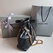 Balenciaga Crush Small Tote Bag Black Crushed Calfskin 23.8x25.4x10cm - 4