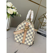 Louis Vuitton LV Speedy Handbag Damier White 25 Bag 25x19x15cm - 4