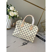 Louis Vuitton LV Speedy Handbag Damier White 25 Bag 25x19x15cm - 3