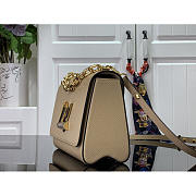 Louis Vuitton LV Twist MM Handbag Beige 23x17x9.5cm - 5