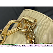 Louis Vuitton LV Twist MM Handbag Beige 23x17x9.5cm - 3