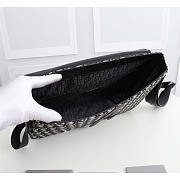 Dior Saddle Messenger Bag Large Oblique Jacquard Black 36.5x24.5x5.5cm - 6