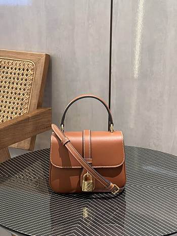 Celine Mini Tabou Smooth Calfskin Limestone Tan 16x12x6cm