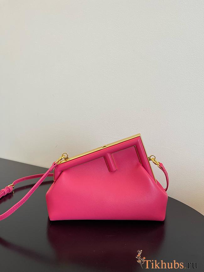 Fendi First Small Fuchsia Leather Bag 26x18x9.5cm - 1