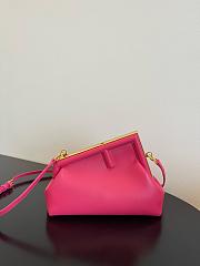 Fendi First Small Fuchsia Leather Bag 26x18x9.5cm - 1