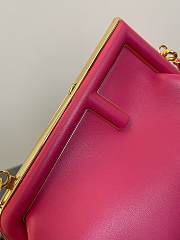 Fendi First Small Fuchsia Leather Bag 26x18x9.5cm - 5