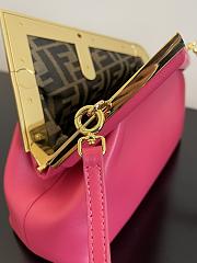 Fendi First Small Fuchsia Leather Bag 26x18x9.5cm - 3