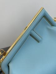 Fendi First Small Blue Leather Bag 26x18x9.5cm - 3