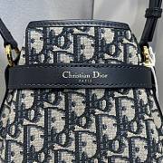 Dior Medium C'est Bag Blue Oblique Jacquard 24 x 10 x 24.5 cm - 3