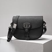 Dior Medium Bobby Bag Black Grained Calfskin 22 x 17 x 6 cm - 1