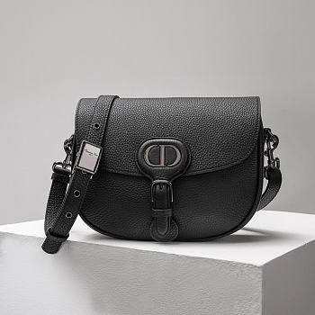 Dior Medium Bobby Bag Black Grained Calfskin 22 x 17 x 6 cm