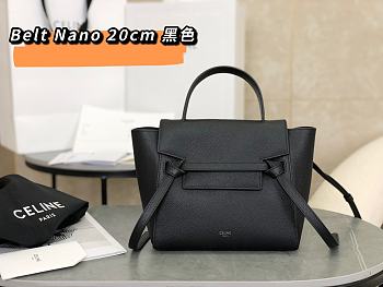 Celine Nano Belt Bag Grained Calfskin Black 20x20x10cm