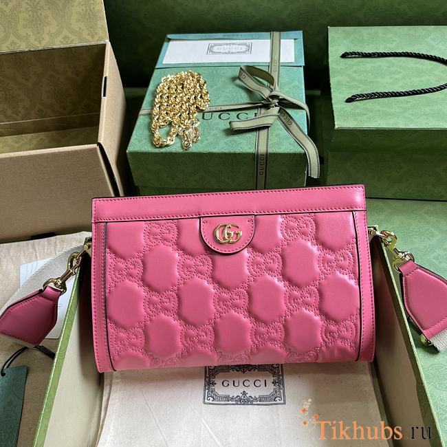 Gucci GG Matelasse Small Bag Pink 26x17.5x8cm - 1