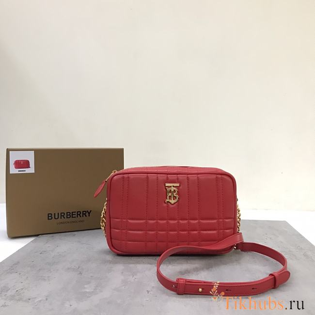 Burberry Small Lola Camera Bag Red 24 x 6 x 15 cm - 1