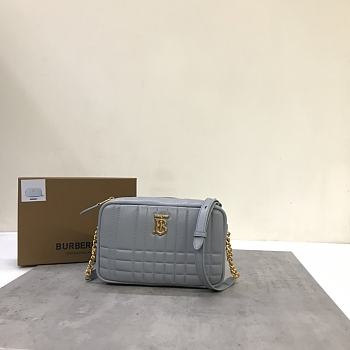 Burberry Small Lola Camera Bag Gray 24 x 6 x 15 cm