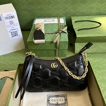 Gucci GG Matelasse Handbag Black 25x15x8cm