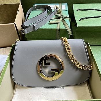 Gucci Blondie Shoulder Bag Gray 28x16x4cm