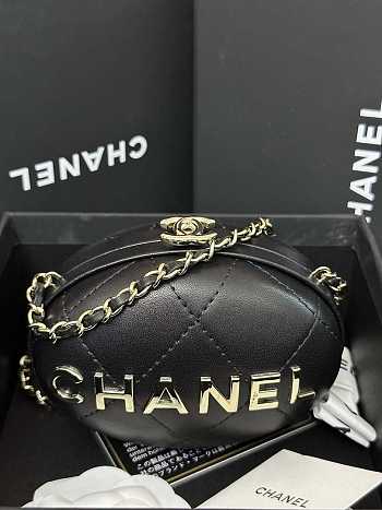 Chanel Clutch With Chain Lambskin Black 8.5x12x6cm