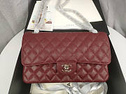 Chanel Flap Bag Caviar in Wine Red 25cm with Silver Hardware - 1