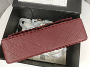 Chanel Flap Bag Caviar in Wine Red 25cm with Silver Hardware - 6