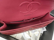 Chanel Flap Bag Caviar in Wine Red 25cm with Silver Hardware - 5