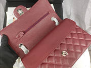 Chanel Flap Bag Caviar in Wine Red 25cm with Silver Hardware - 2