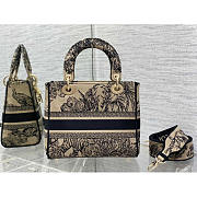 Dior Medium Lady D-Lite Bag Beige Multicolor 24cm - 3