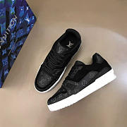 Louis Vuitton LV Black Monogram Trainer Sneaker - 4