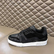 Louis Vuitton LV Black Monogram Trainer Sneaker - 3