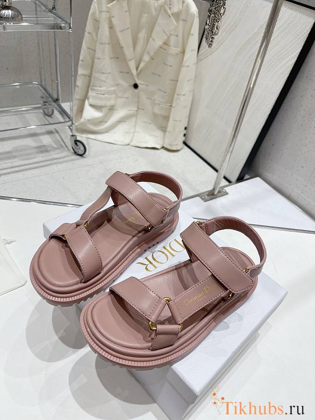 Dior D-Wave Sandal Powder Pink Lambskin - 1