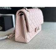 Chanel Medium Classic Double Flap Bag Light Pink Silver 25cm - 4