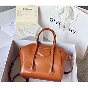 Givenchy Antigona Lock Mini Tote Brown 23x27x13cm - 5