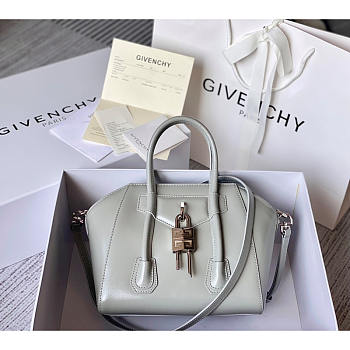 Givenchy Antigona Lock Mini Tote Grey 23x27x13cm