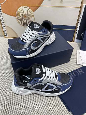 Dior B30 Sneaker Anthracite Blue Gray Technical Fabric