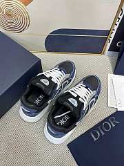 Dior B30 Sneaker Anthracite Blue Gray Technical Fabric - 4