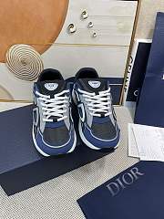 Dior B30 Sneaker Anthracite Blue Gray Technical Fabric - 3