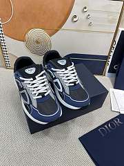 Dior B30 Sneaker Anthracite Blue Gray Technical Fabric - 2