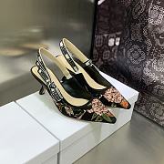 Dior J'adior Slingback Pump Black Multicolor Cotton  - 1