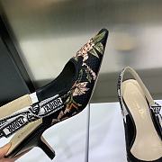 Dior J'adior Slingback Pump Black Multicolor Cotton  - 6