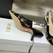 Dior J'adior Slingback Pump Black Multicolor Cotton  - 4